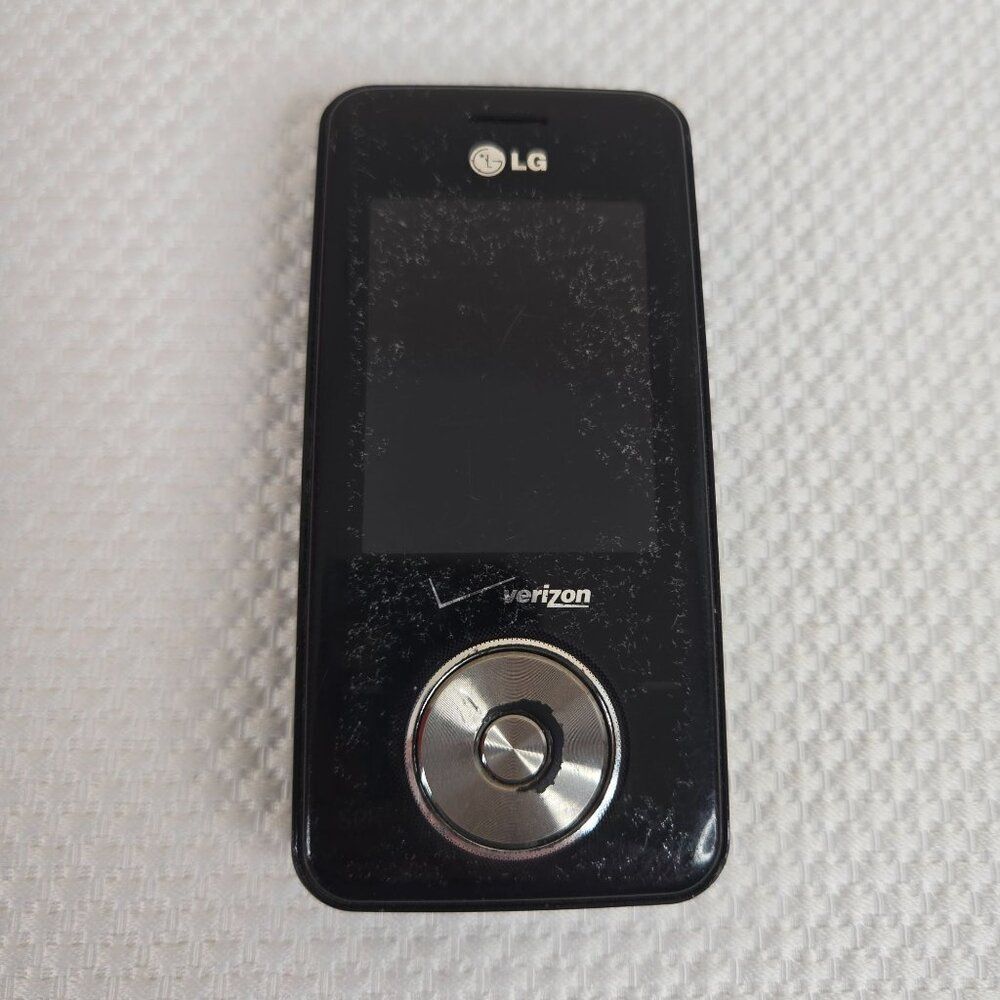 Vintage LG Chocolate Verizon Slide Phone Black Pre-Owned For Parts Not Tested No